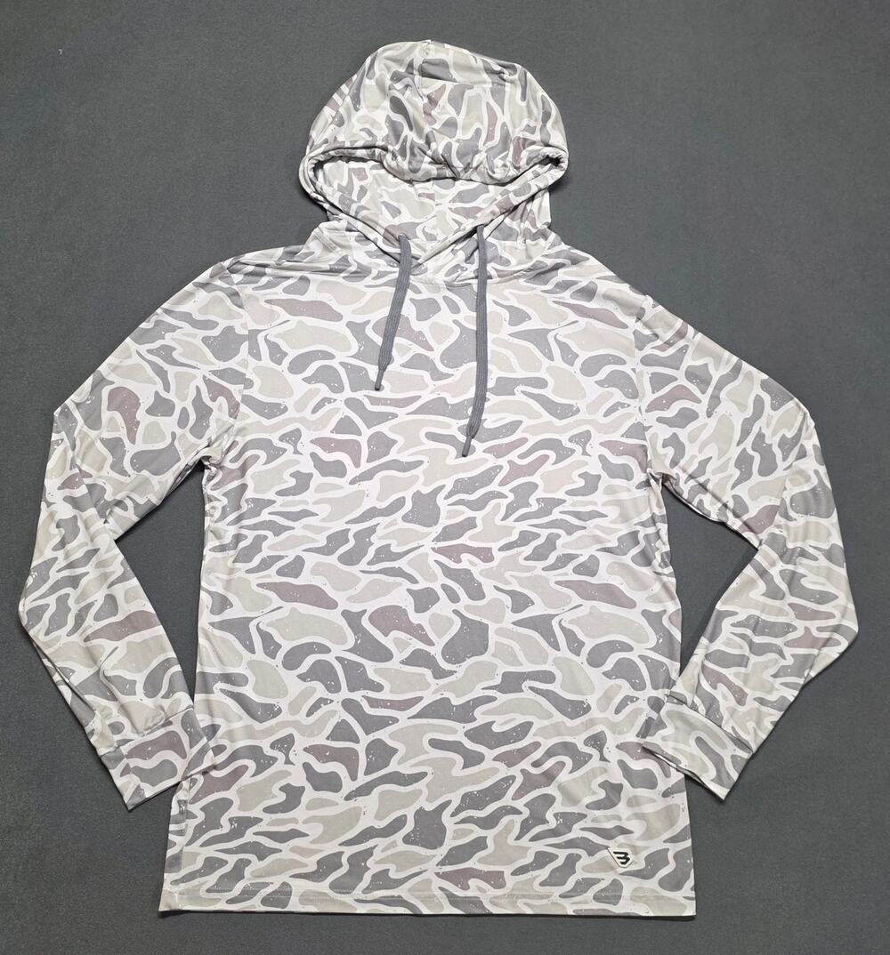 Burlebo Men’s Small Performance Hoodie Lightweight Camo UPF Stretch Soft Luxury